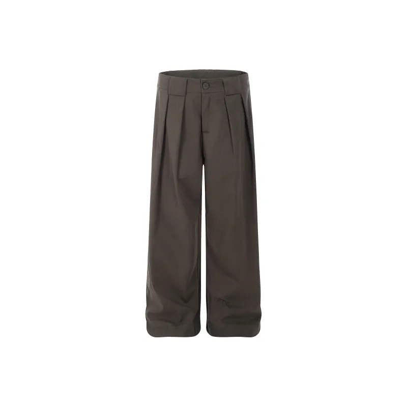 HEIYIXIANSHENG Suit Trouser Unisex Dark Brown-0