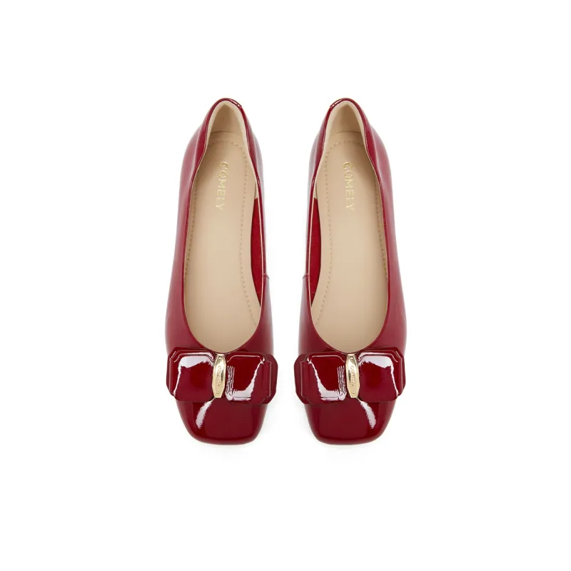 COMELY High Heels Women's Bordeaux Red, Cream White-3
