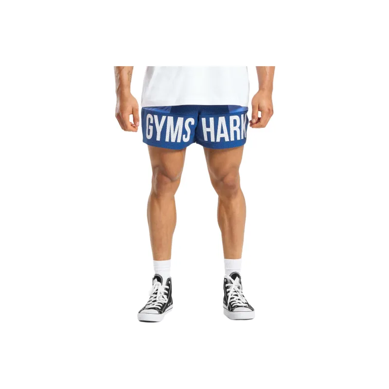 GYMSHARK BRANDMARK MESH 5' SHORTS Casual Shorts Men's Blue-0