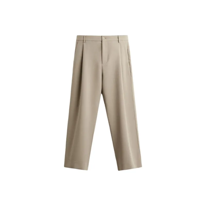 ZARA Casual Pants Men's Light Brown Yellow-0