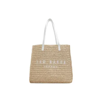 Ted Baker Raffia Tote Bag, Shopping Bag, Shoulder Bag Women's Beige