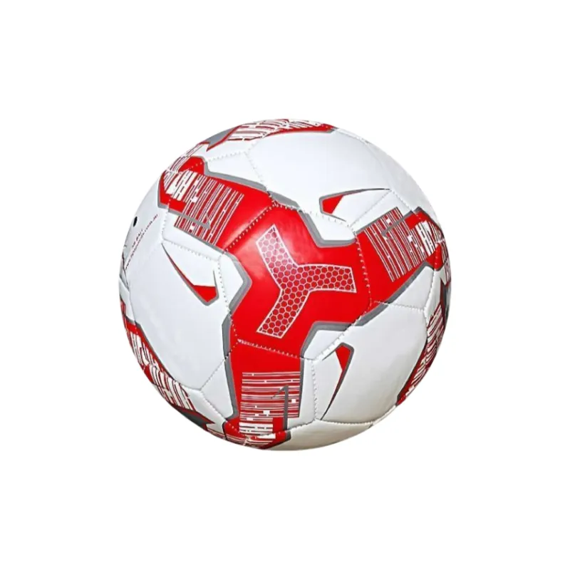 FEIERDUN Size 5 Soccer PU Machine Stitched Soccer Ball Unisex Red-0