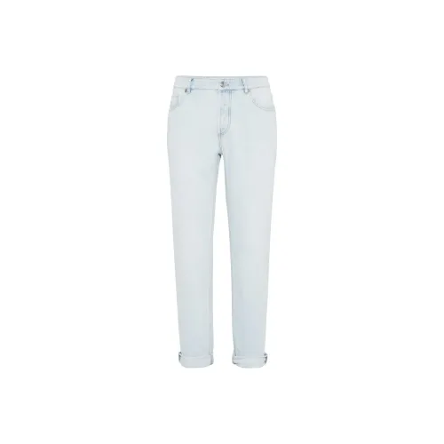 Brunello Cucinelli Mid Rise Tapered Leg Jeans