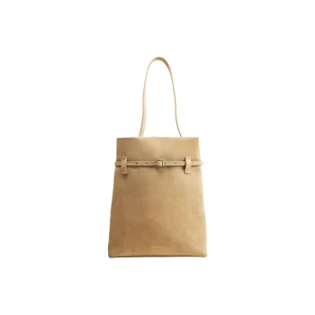 Manu Atelier Suede Tote Bag, Shopping Bag, Handbag Women's Cashmere Brown