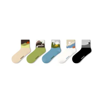 Primeet Mid Calf Socks Men's 5 Pack