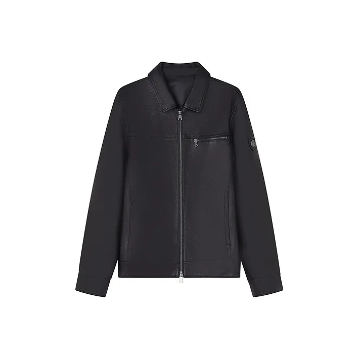 Teenie Weenie Men Leather Jacket Unisex Black-0