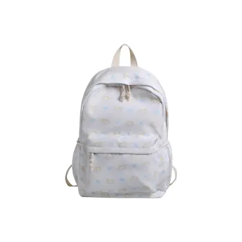 URBAN FOREST Nylon Backpack Unisex White/Pink/Yellow/Blue