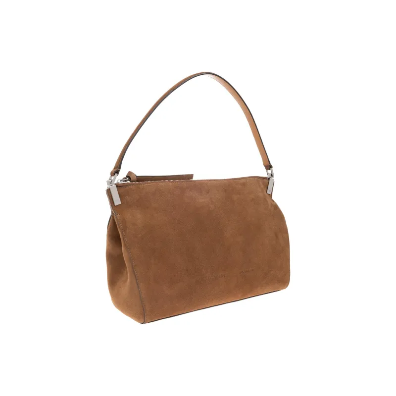 EMPORIO ARMANI Leather Shoulder Bag Women's Brown-1