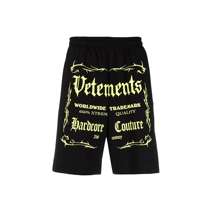 Vetements Label Logo Shorts-0