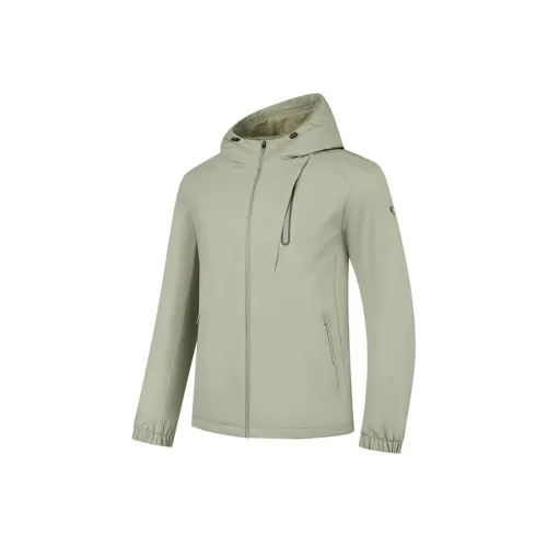 QIAODAN Trench Coat Men's Misty Pine Green