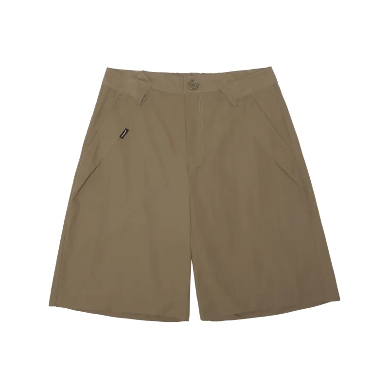 UNVESNO SS21 Loose Fit Shorts Unisex Khaki-0