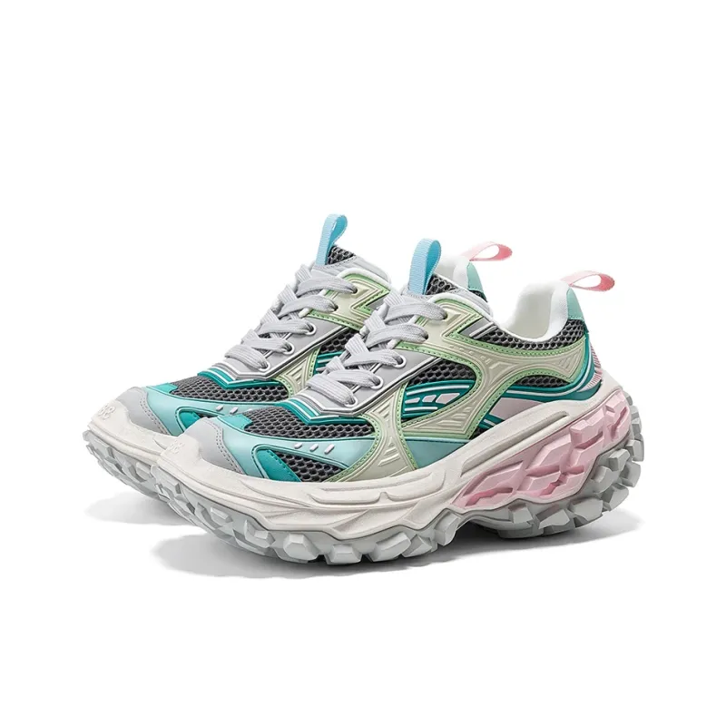 GG CC Cushioning, Slip Resistant, Abrasion Resistant, Height Increasing Low Top Chunky Sneakers Women's-6