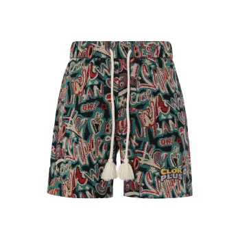 CLOR Casual Shorts Unisex Sri Lanka Red