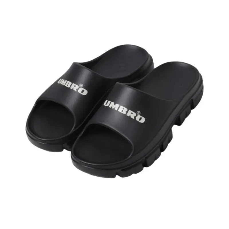 Umbro Slip Resistant Abrasion Resistant Slide Slippers Unisex Black-1