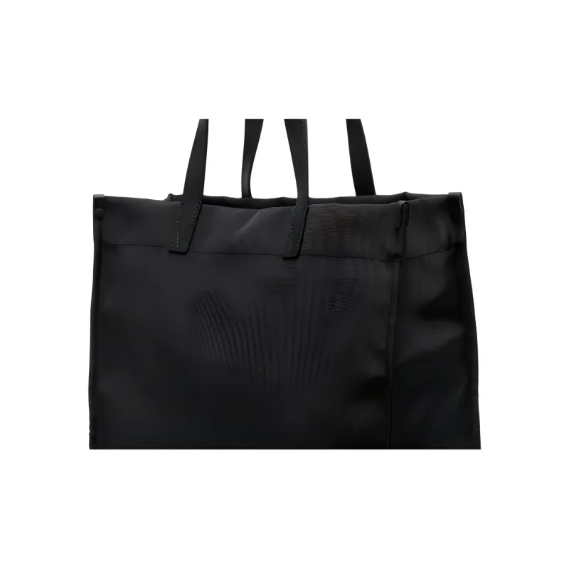 MOSCHINO Calfskin With Canvas Canvas Bag Tote Bag Shopping Bag Handbag Men's Black-2