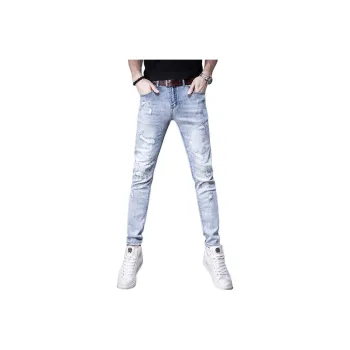 Devanro Jeans Men Light Blue