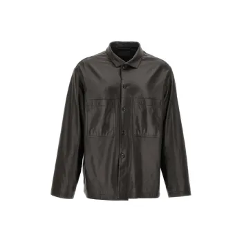 Lemaire Leather Jacket Men's Brown
