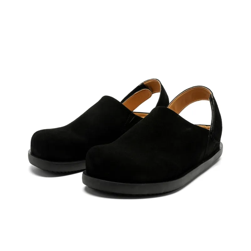 ESTEE GEEA Rubber Sole Abrasion Resistant Slip Resistant Closed Toe Slippers Unisex Black-1