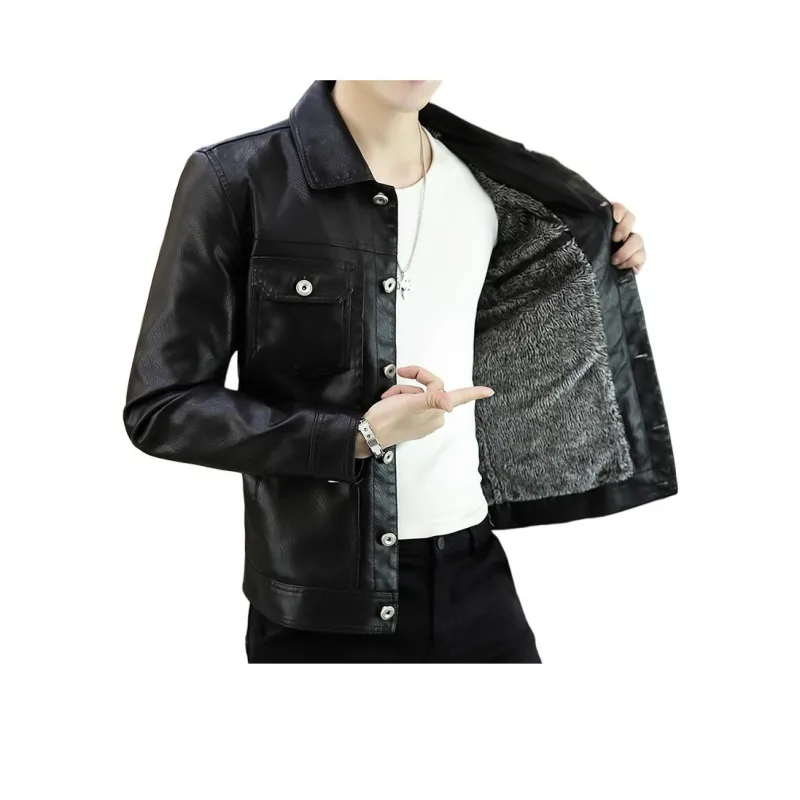 PIERRE CARDIN Leather Jacket Men's-12