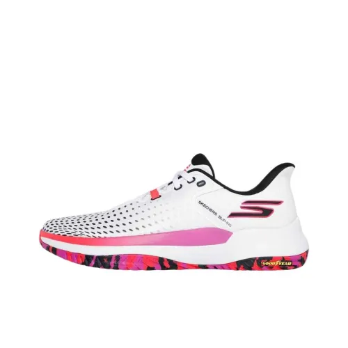 Skechers Viper Court Low Top Training Shoes Men's White Pink