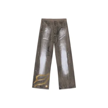 Voguo Relay Jeans Unisex Brush Ink White