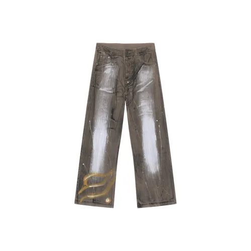 Voguo Relay Jeans Unisex Ink Brush White