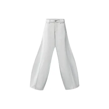 Menglaini Casual Pants Unisex White