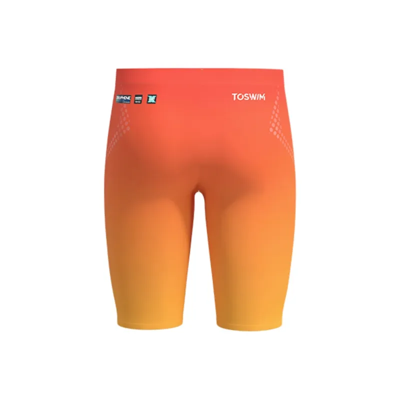 TOSWIM Swimming Shorts Men's [Orange Storm]-1