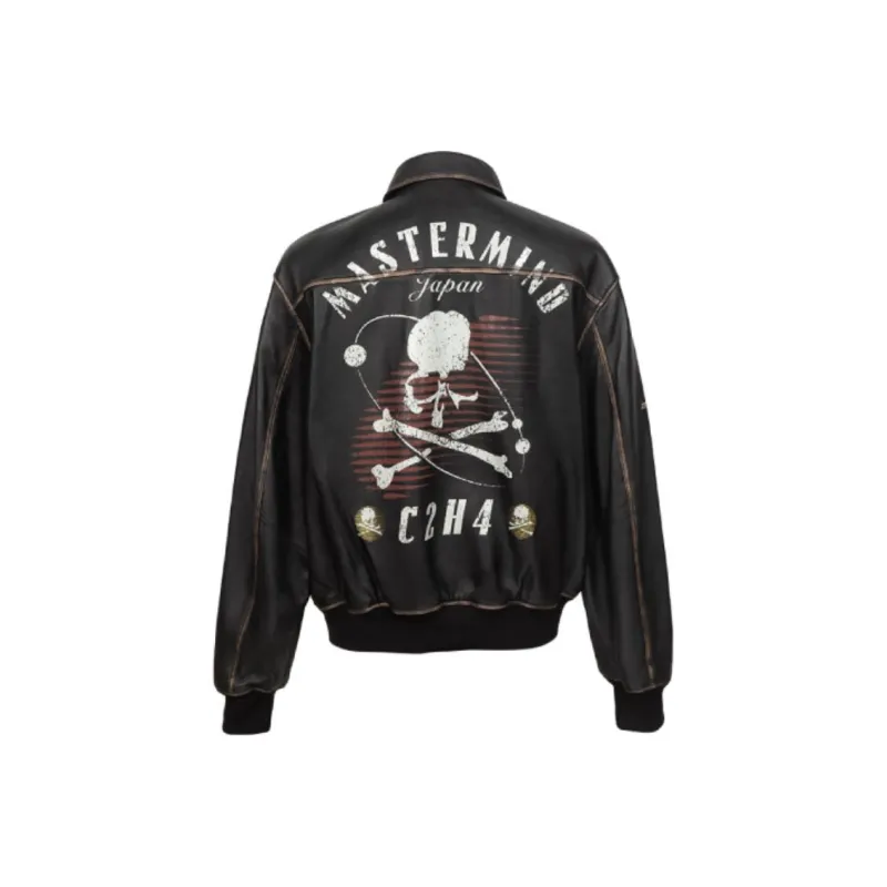 Mastermind Japan X C2H4 Washed Leather Jacket-0