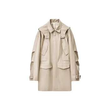 SINBOS Trench Coat Men's Beige Yellow