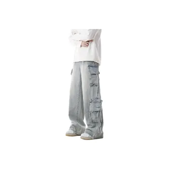 MIIRACER Jeans Unisex Light Blue