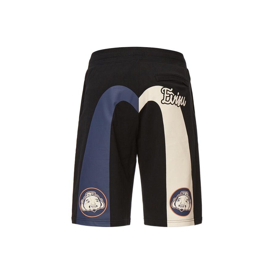 EVISU Denim Shorts Men Denim Blue - POIZON