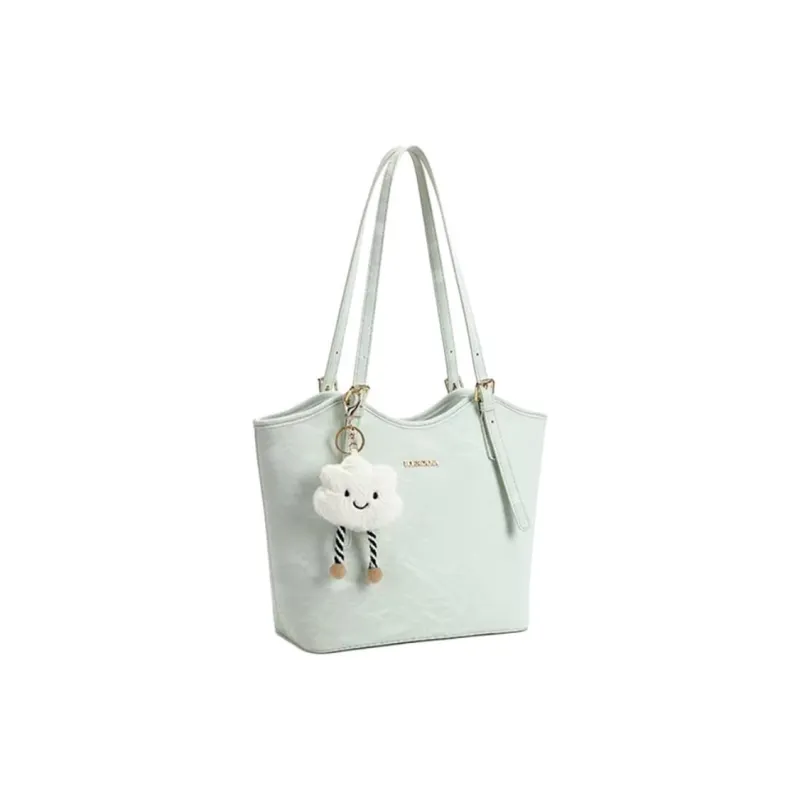SHORT HAIR GIRL PU Tote Bag, Shoulder Bag Women's Grass Green-2