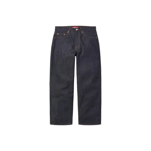 HUGO BOSS Relaxed Fit Jeans In Blue Stonewashed Rigid Denim Jeans Mens Blue SS25