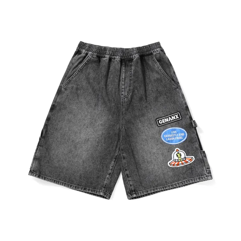 GENANX Denim Shorts Unisex-0
