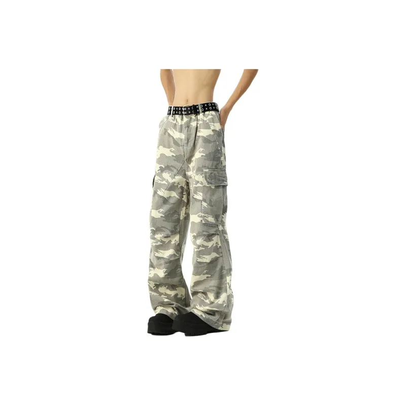 HOKLV Casual Pants Unisex Gray-0
