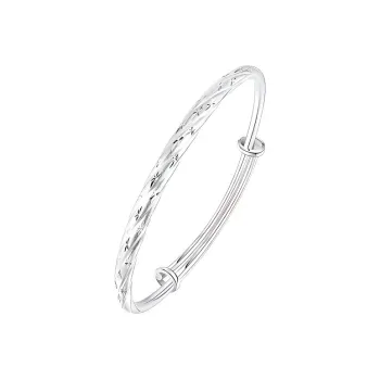 Yuanyanghuangjin 999 Fine Silver Bangles Women's