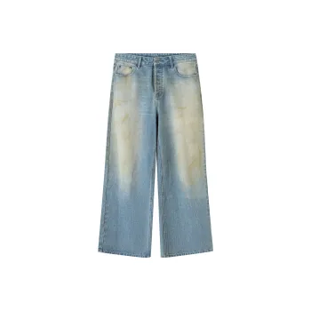 Suamoment Jeans Spring And Fall American Casual Street Pants Unisex