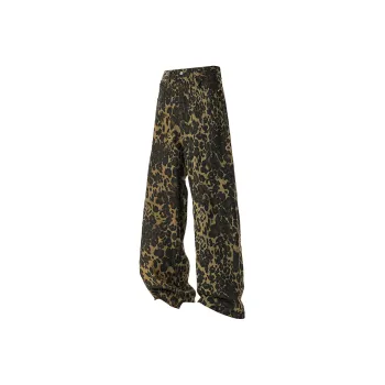 OKUS Jeans Unisex Leopard Print