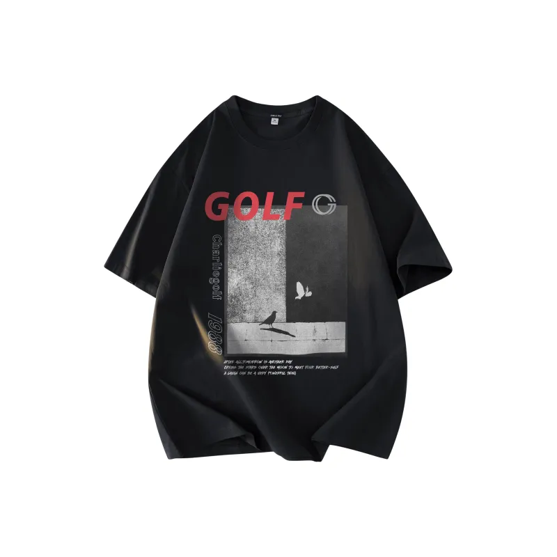 CHARLIE GOLF T Shirt Unisex Black-0
