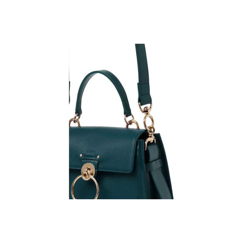 Chloe Tess Calfskin Shoulder Bag Crossbody Bag Handbag Mini Women's Emerald Green-4