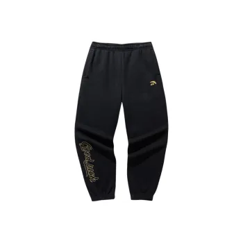 Anta Knitted Sports Pants Men's Basic Black/Gold