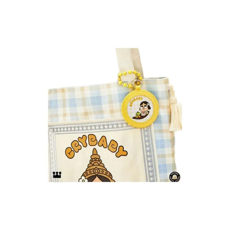 POP MART CRYBABY Canvas Bag, Shoulder Bag Women's Blue & White-2