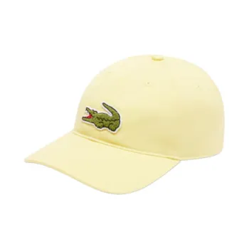 LACOSTE Cotton Twill Baseball Caps Unisex Yellow