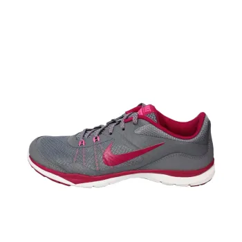 Nike Flex Trainer 5 Anti Slip Wear Resistant Low Top Running Shoes Women's Gray Red