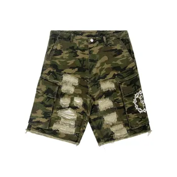 False Perception Cargo Shorts Unisex Green