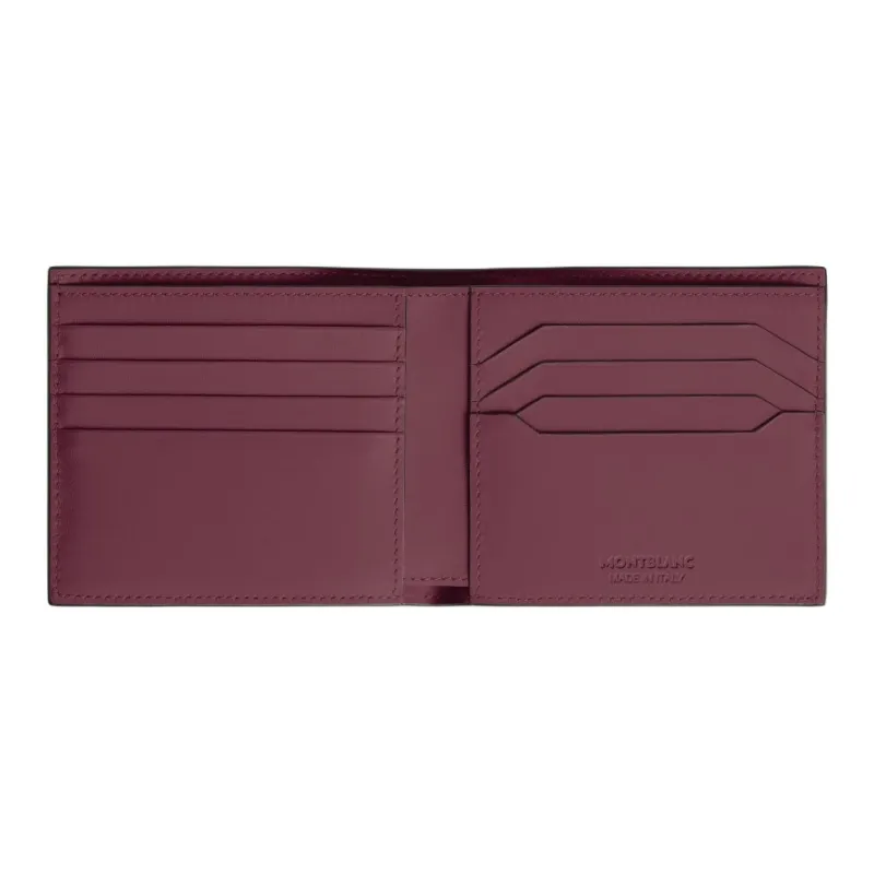 MONTBLANC Leather Wallet Women's Ink Black Currant Color-3