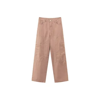 NO ONE ELSE SS24 Casual Pants Unisex Gray Pink