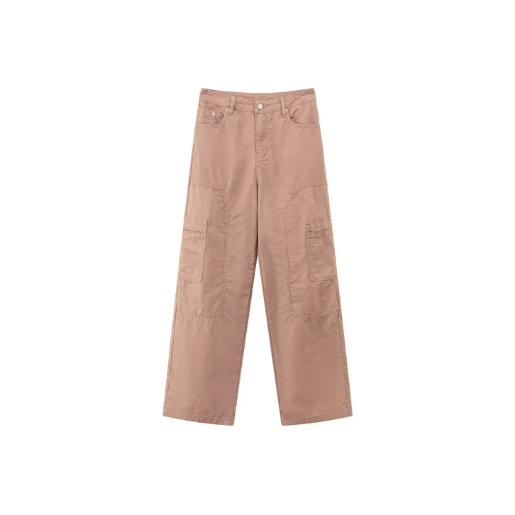 NO ONE ELSE SS24 Casual Pants Unisex Gray Pink-0