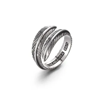 IDEAGEMER 925 Sterling Silver Rings Men's